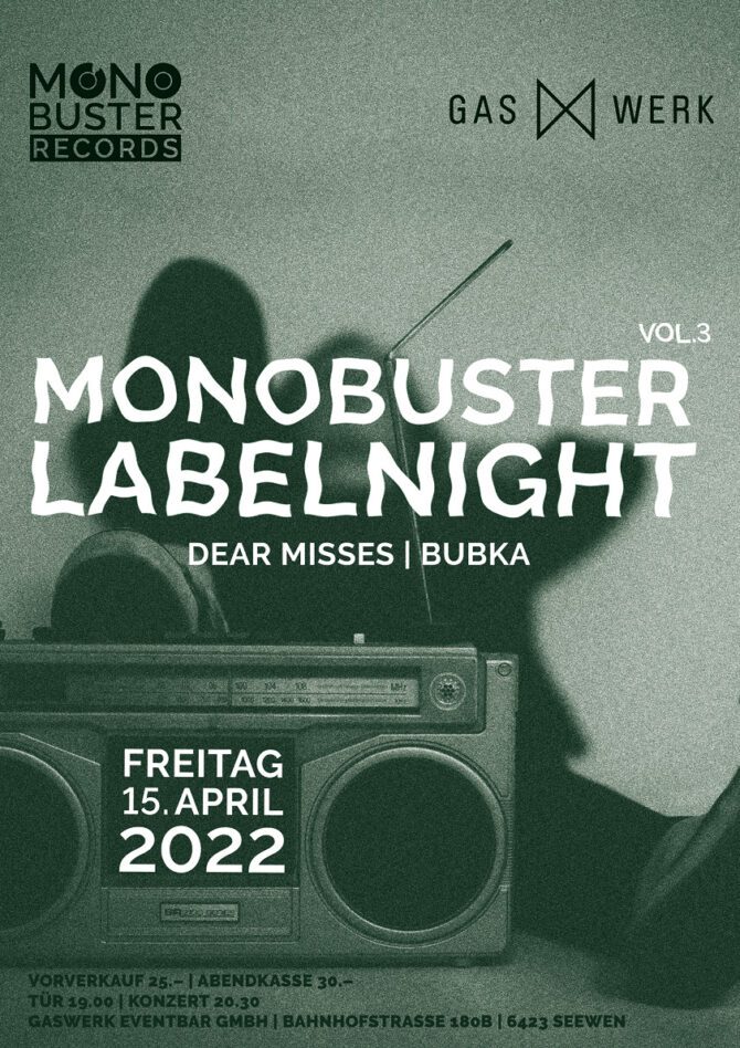 Monobuster Labelnight / Dear Misses - Bubka