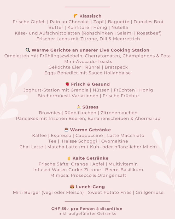 Muttertags-Brunch