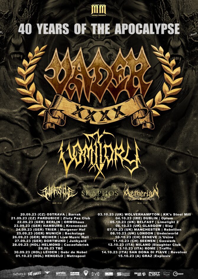 Vader (POL), Vomitory (SWE), Aetherian (GRC), Skaphos (FRA)