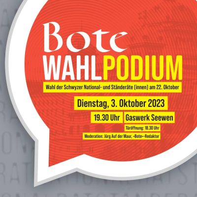 Bote-Wahlpodium der Schwyzer National- und Ständeräte(innen)